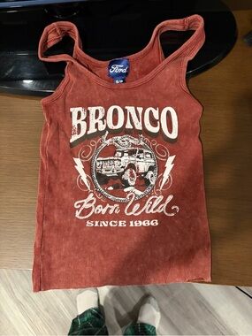 Ford Women's Rust Red 'Bronco' Graphic Tank Top